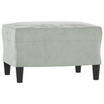 vidaXL Ensemble de canapés 3 Pièces avec coussins gris clair velours