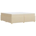 vidaXL Cadre de lit avec matelas avec matelas Crème 200 x 200 cm tissu