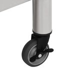 vidaXL Table de travail de cuisine avec roues 100x45x85 cm Inox