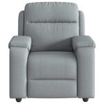 vidaXL Fauteuil de massage inclinable Gris clair Tissu