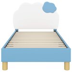 vidaXL Cadre de lit pour enfants avec tête de lit Bleu 80 x 160 cm PU