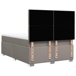 vidaXL Sommier à lattes de lit avec matelas Taupe 160x200 cm Tissu
