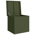vidaXL Boîte de Rangement Extérieure Vert olive 55 x 50 5 x 50 cm