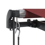 vidaXL Auvent rétractable automatique avec LED bordeaux 350x250 cm