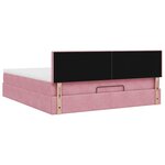 VidaXL Cadre de lit ottoman avec matelas rose 160x200 cm velours