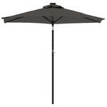 vidaXL Parasol de jardin avec mât en acier anthracite 225x225x212 cm