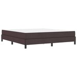 vidaXL Lit à ressorts avec matelas Marron foncé 180 x 200 cm tissu