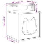 vidaXL Maison pour chat Blanc Brillant 42 5 x 40 x 53 5 cm
