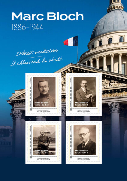 Collector 4 timbres - Marc Bloch - Lettre Verte