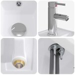 vidaXL Lavabo de salle de bains Chrome 40 5 x 22 5 x 11 5 cm métal