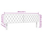 vidaXL Tête de lit LED capitonnée boutons en cristal gris clair 100 cm en velours.