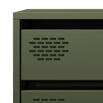 vidaXL Buffet vert olive 68x39x58 5 cm acier laminé à froid