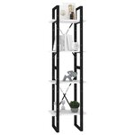 vidaXL Bibliothèque à 4 niveaux blanc 40x30x140 cm bois d'ingénierie