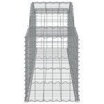 vidaXL Paniers à gabions arqués 5 Pièces 300x50x60/80 cm fer galvanisé