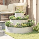 vidaXL Pot en métal Acier inoxydable Grand Résistant Cylindrique