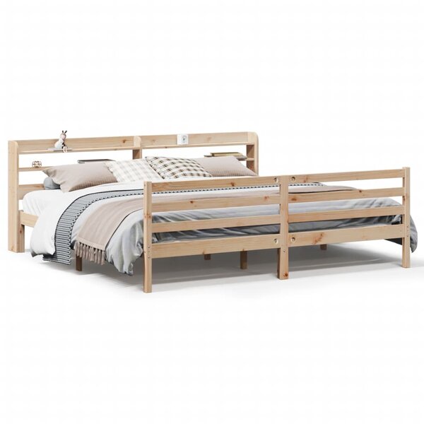 vidaXL Cadre de lit avec tête de lit sans matelas 200x200 cm