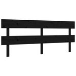 vidaXL Cadre de lit avec tête de lit noir 200x200 cm bois massif