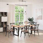 vidaXL Pieds de table à manger en U 2 pièces Noir 90 x (72-73) cm Acier