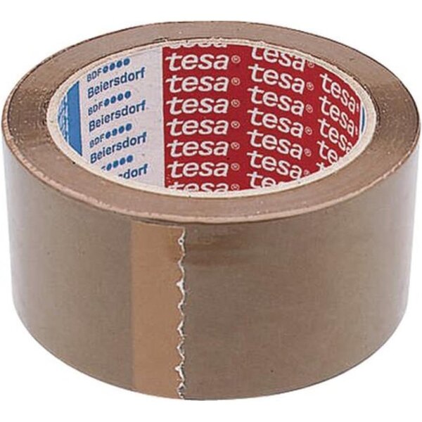 Ruban adhésif d'emballage Acrylic Silencieux 4024 en PP 50 mm x 66 m Marron TESA