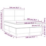 vidaXL Sommier à lattes de lit avec matelas Bleu 140x200 cm Tissu