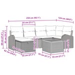 vidaXL Ensemble de Canapé de Jardin de 7 Pièces avec Coussins Noir en Rattan Synthétique