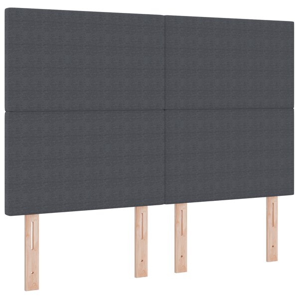 Tête de lit vidaXL Design Simple Gris Foncé 140 cm en Tissu Velours Côtelé
