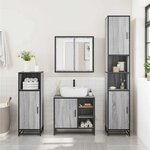 vidaXL Ensemble de meubles de salle de bain 2 Pièces Sonoma gris