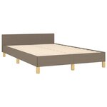 vidaXL Cadre de lit sans matelas taupe 120x200 cm tissu