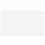 vidaXL Table basse avec tiroirs blanc 70 5x70x40 cm