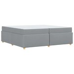vidaXL Cadre de lit avec matelas Gris clair 200 x 200 cm tissu
