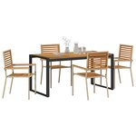 vidaXL Ensemble de salle à manger pour jardin 5 Pièces Beige et Marron