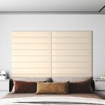 vidaXL Panneaux muraux 12 Pièces Crème 90x15 cm Velours 1 62 m²