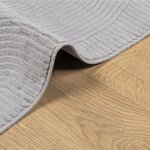 vidaXL Tapis IZA poils courts style scandinave gris 120x170 cm
