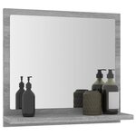 vidaXL Miroir de bain Sonoma gris 40x10 5x37 cm Bois d'ingénierie