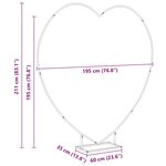 vidaXL Arche de mariage Doré 195 x 35 x 211 cm Acier