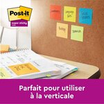 Pack 6 Bloc-note adhésif Super Sticky Notes 127 x 76 mm Coloris Soulful POST-IT