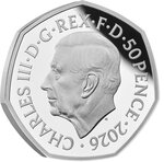 Monnaie FIRE Game of Thrones Argent 50 Pence United Kingdom 2026 (PRÉCOMMANDE)