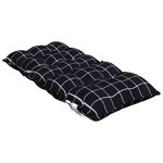 vidaXL Coussins de chaise à dossier bas lot de 6 motif à carreaux noir