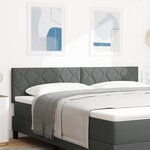Tête de lit LED vidaXL Design Blocs en Diamant Gris Foncé 180 cm Tissu