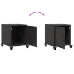 vidaXL Table de chevet noir 36x39x43 5 cm acier