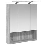 vidaXL Armoire Miroir de Salle de Bain Gris Sonoma 60 x 14.5 x 70 cm