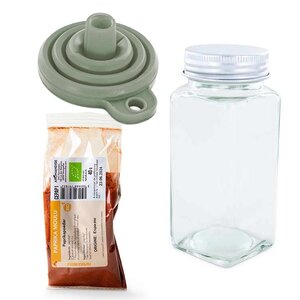 Flacon à épices poudreur + entonnoir + paprika moulu 40 g