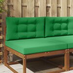 vidaXL Coussin de canapé d'extérieur 2 Pièces Vert Polyester