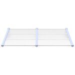 vidaXL Auvent de porte Gris et transparent 152 5x90 cm Polycarbonate