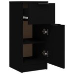 vidaXL Buffet noir 30x30x70 cm bois d'ingénierie