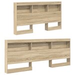 vidaXL Lit Étagère Chêne Sonoma 160x200 cm Bois d'ingénierie