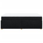 vidaXL Sommier à lattes de lit avec matelas Noir 120x200 cm Tissu