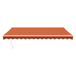 vidaXL Auvent rétractable automatique orange et marron 4 5x3 m