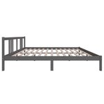 vidaXL Cadre de lit sans matelas bois massif gris 200x200 cm