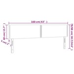vidaXL Tête de lit à LED Taupe 160x5x78/88 cm Tissu